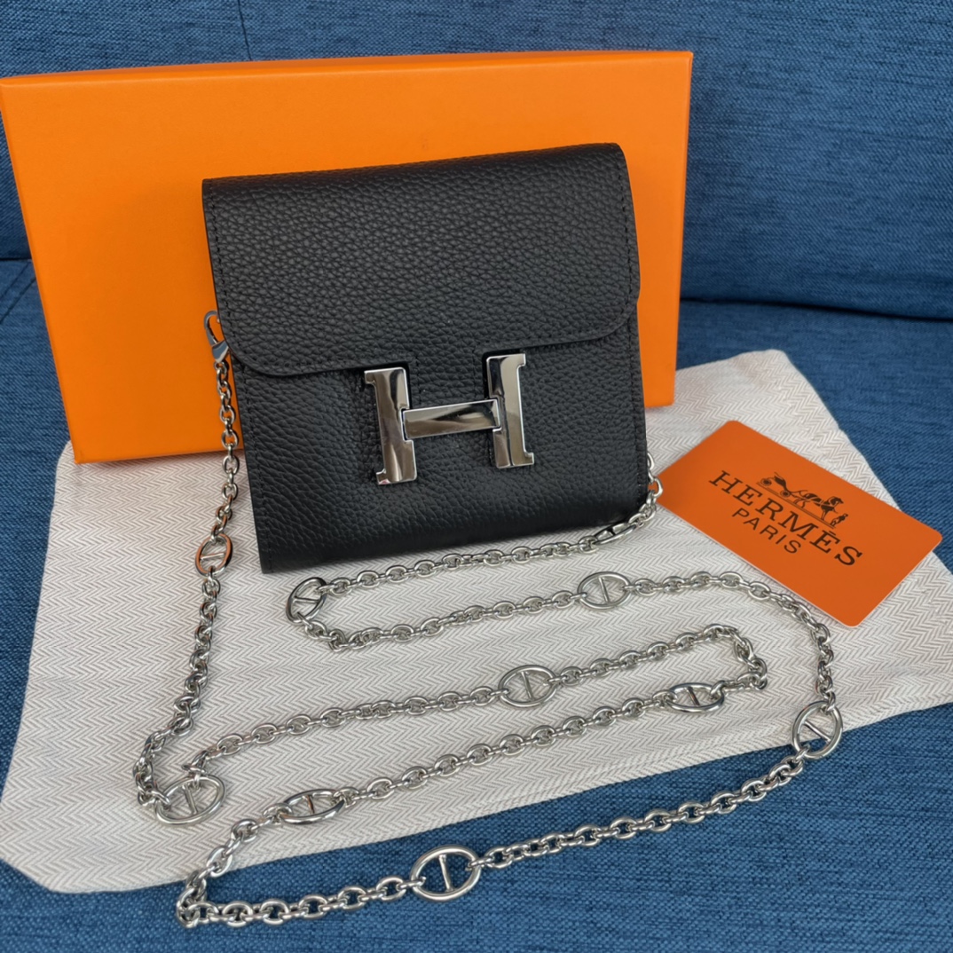 H**mes constance togo leather-13*11.8cm