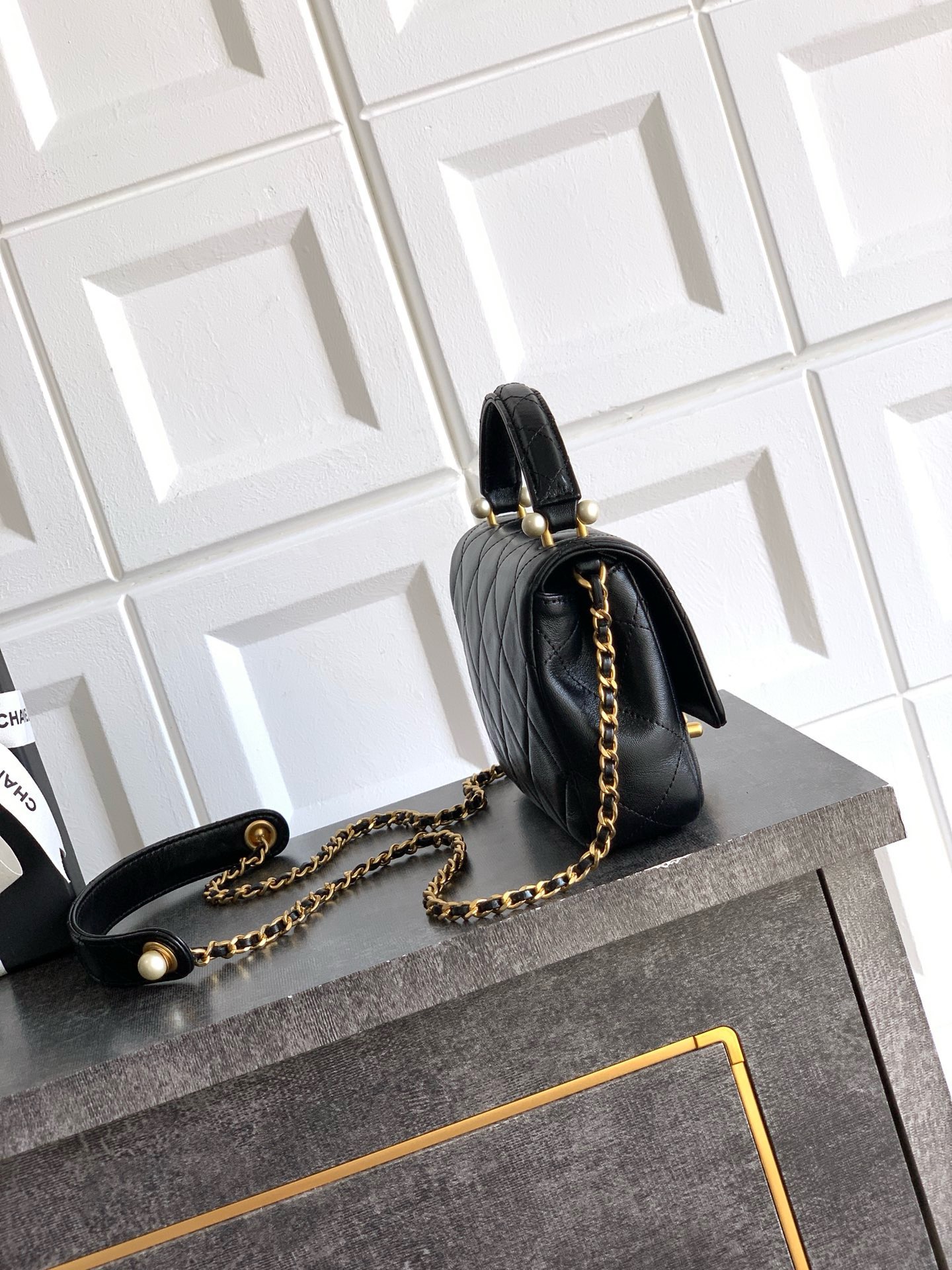 Ch@nel Pearl Flap Bag-19*20*7CM
