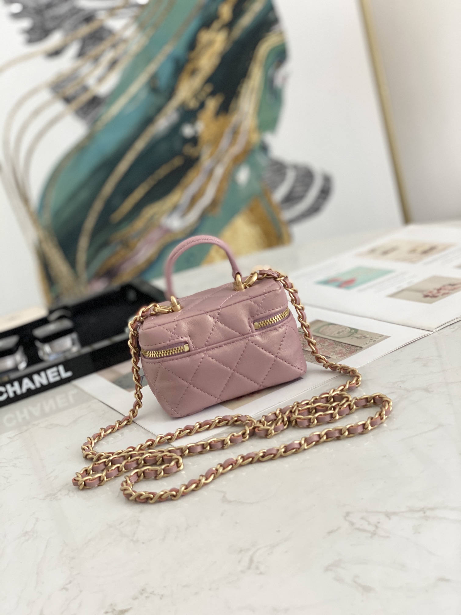 Ch@nel Vanity Bag-11.5x12x7CM