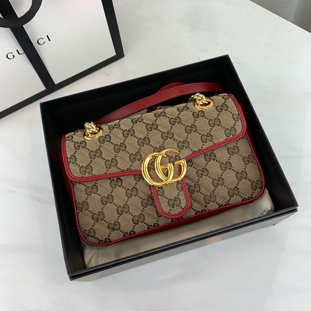 G*u*i marmont bag-14*23*6cm