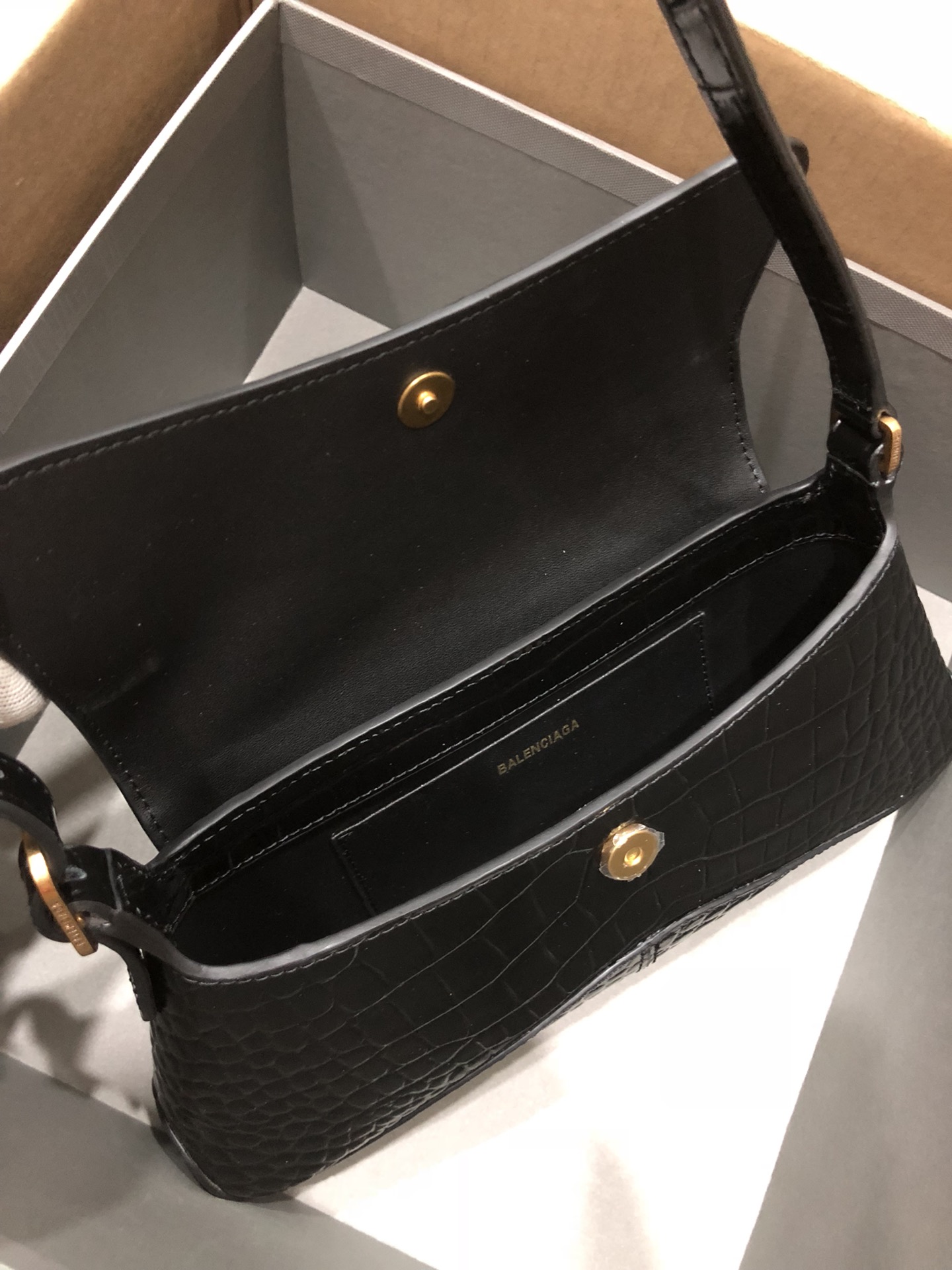Balenciag XX Flap Bag Crocodile Embossed-27*4.8*15.5CM