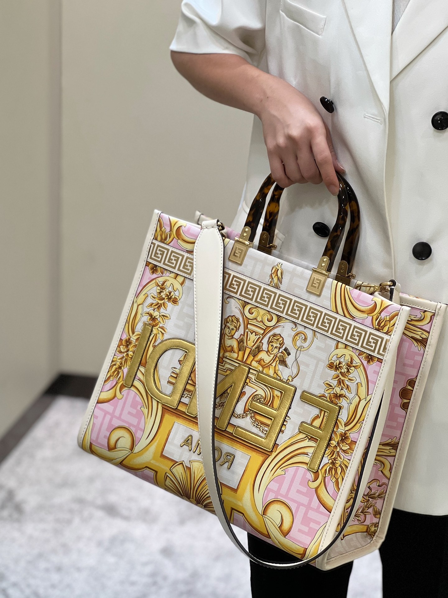 F**di & versace tote-36*17*31cm