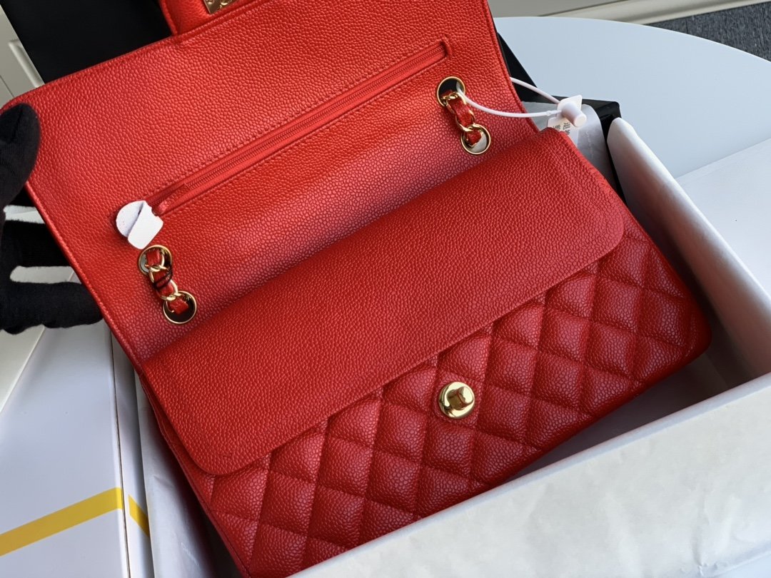 Ch@nel Flap Bag-Caviar Leather-25CM