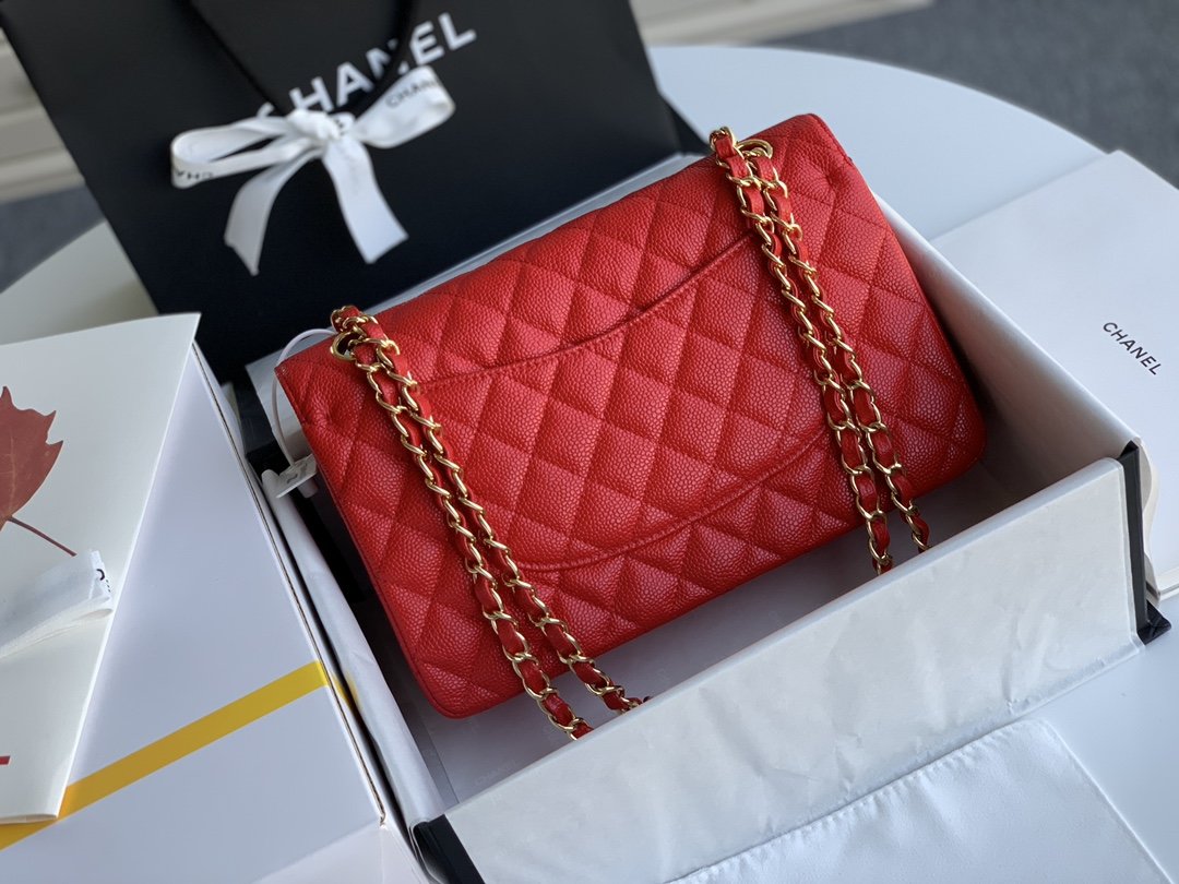 Ch@nel Flap Bag-Caviar Leather-25CM