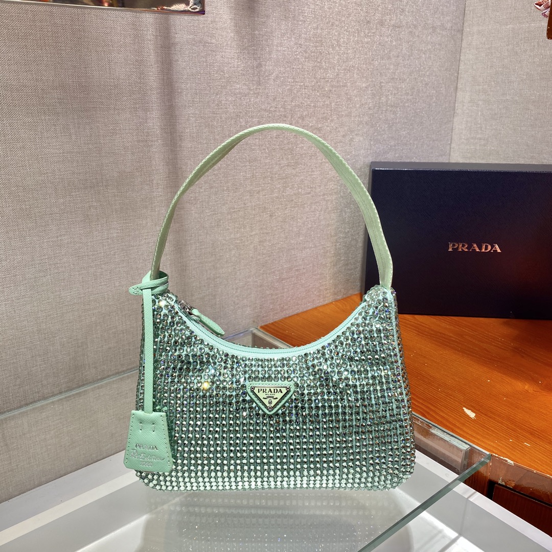 Pra*a nylon 1ne515 hobo bag-23*14*5cm
