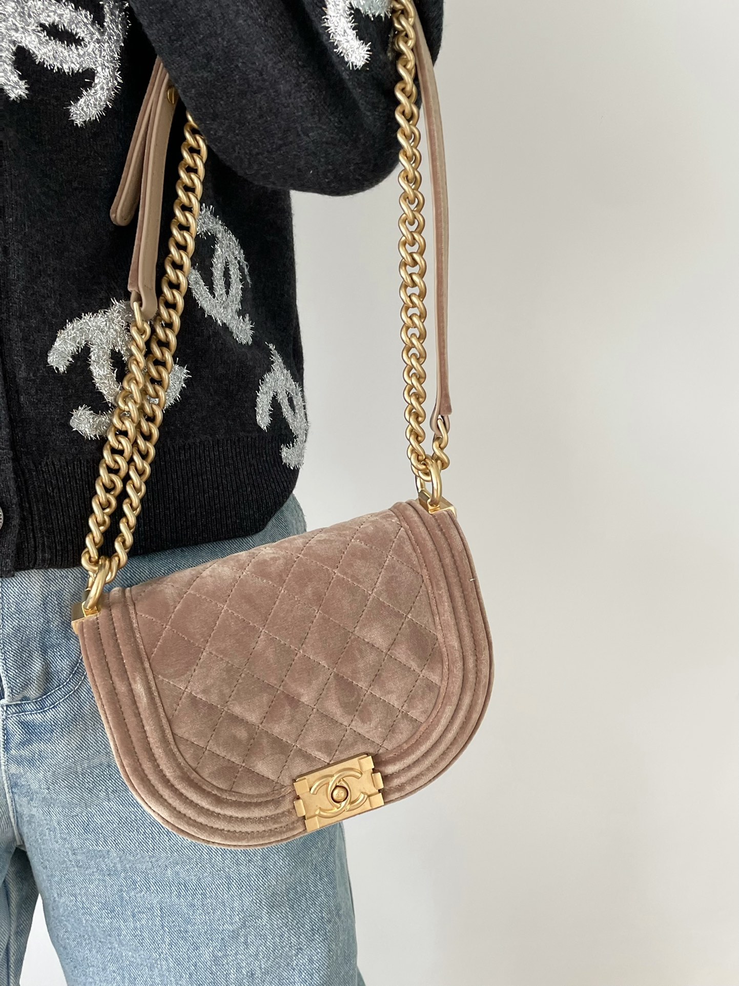 Ch@nel Boy Bag-18*12.5*6CM