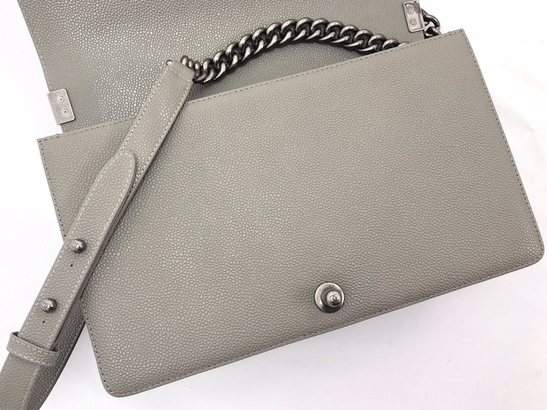 Ch@nel Boy Bag-Caviar-28CM