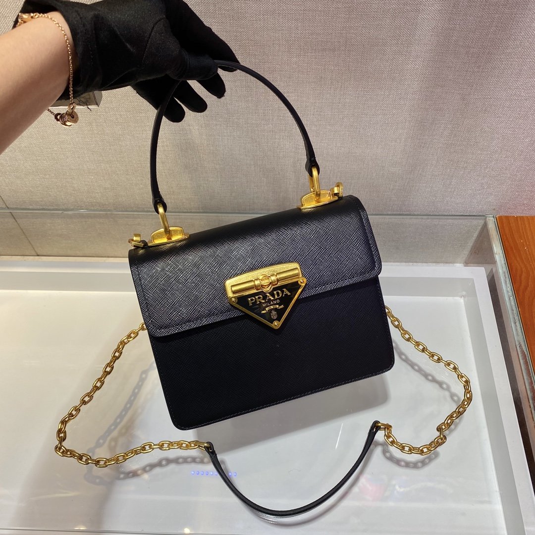 Pra*a 1bd021 chain bag-20*17*8.5cm
