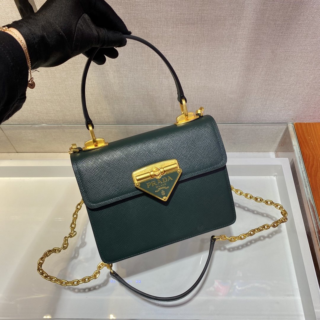 Pra*a 1bd021 chain bag-20*17*8.5cm