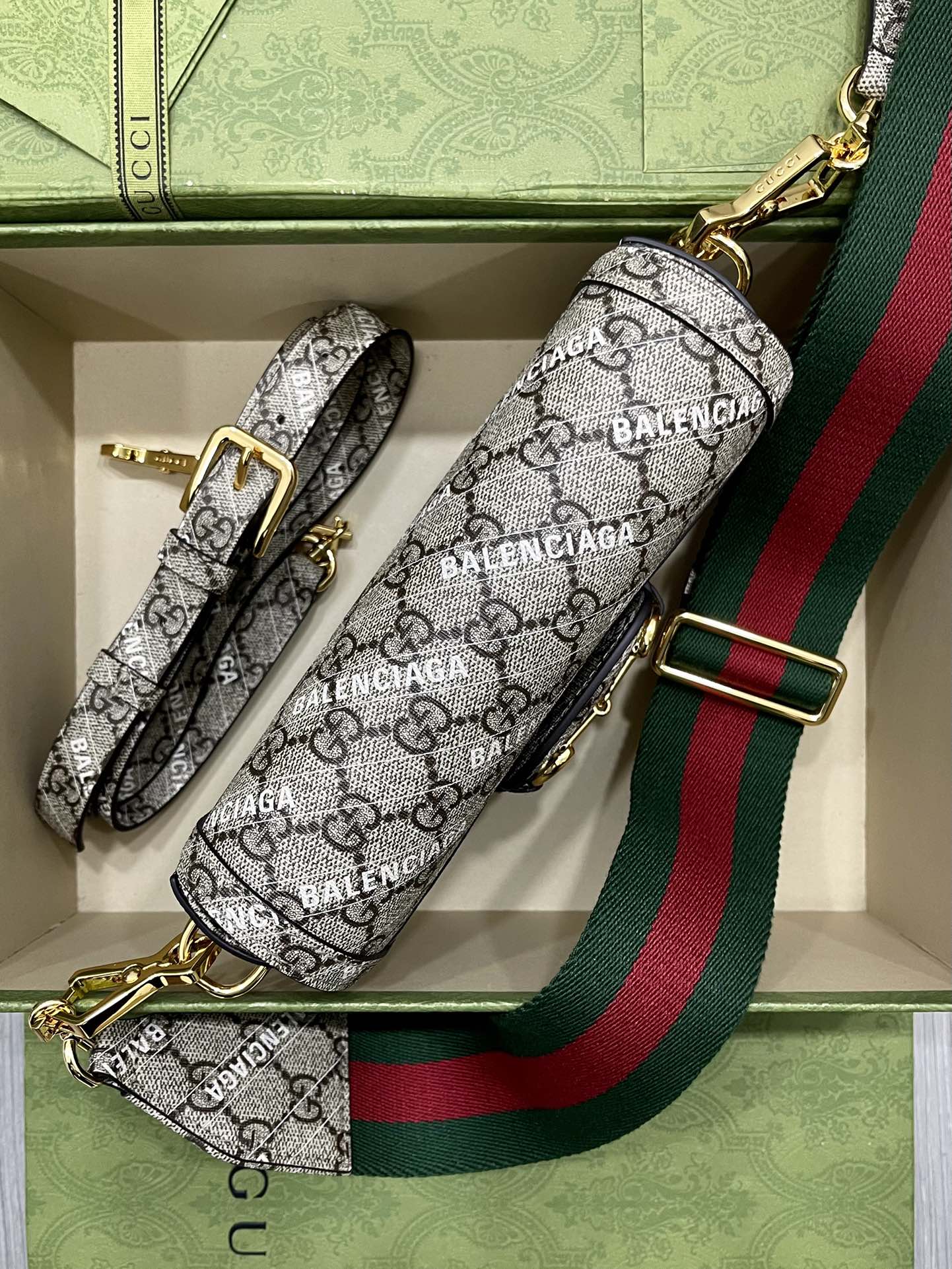 G*u*i&ba*len*cia*ga 1955 horsebit bag-21/13/9cm