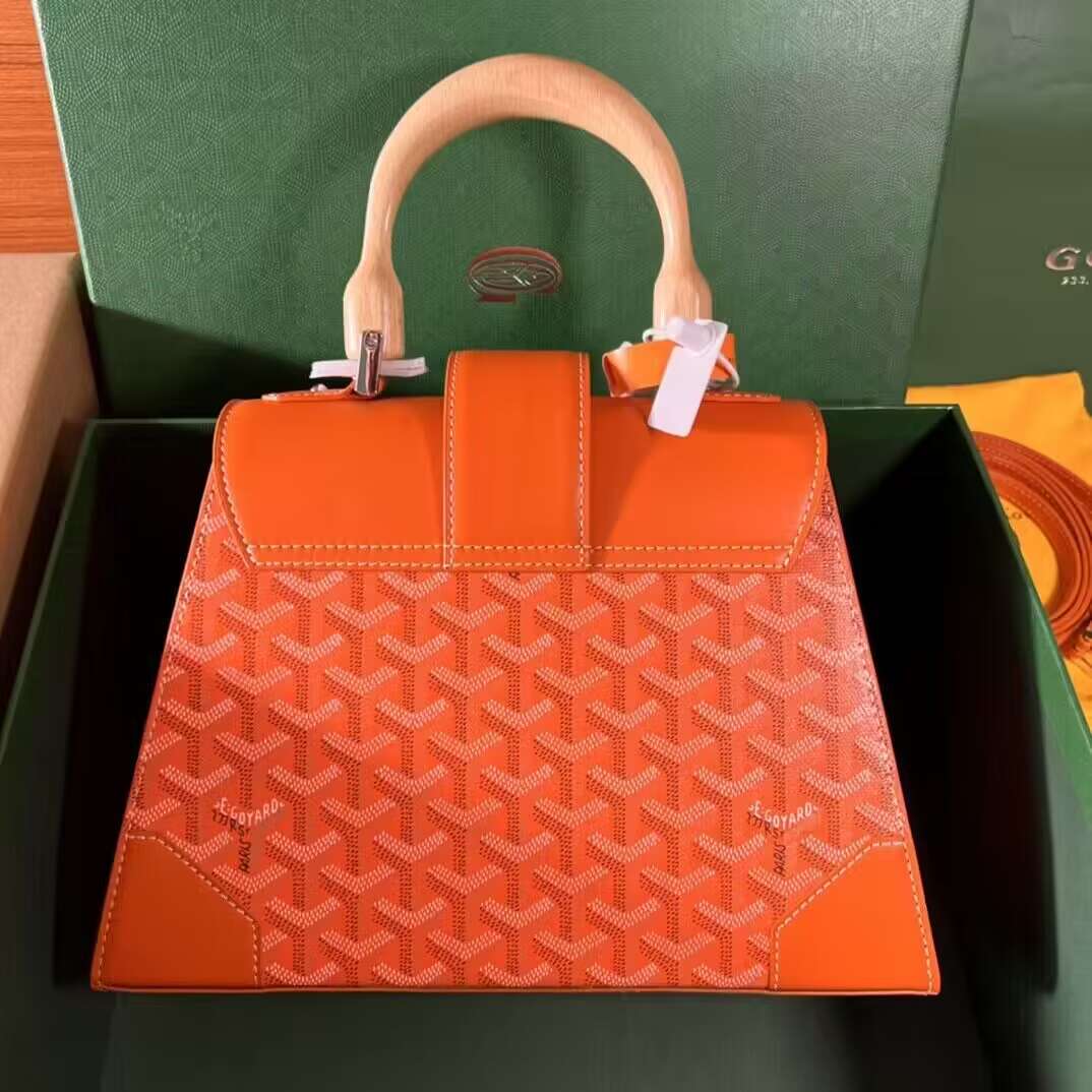 Go*ard coated canvas and leather saigon top handle bag-28cm