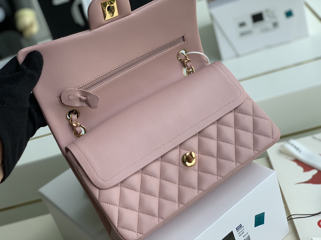 Ch@nel Flap Bag-Lambskin-25CM