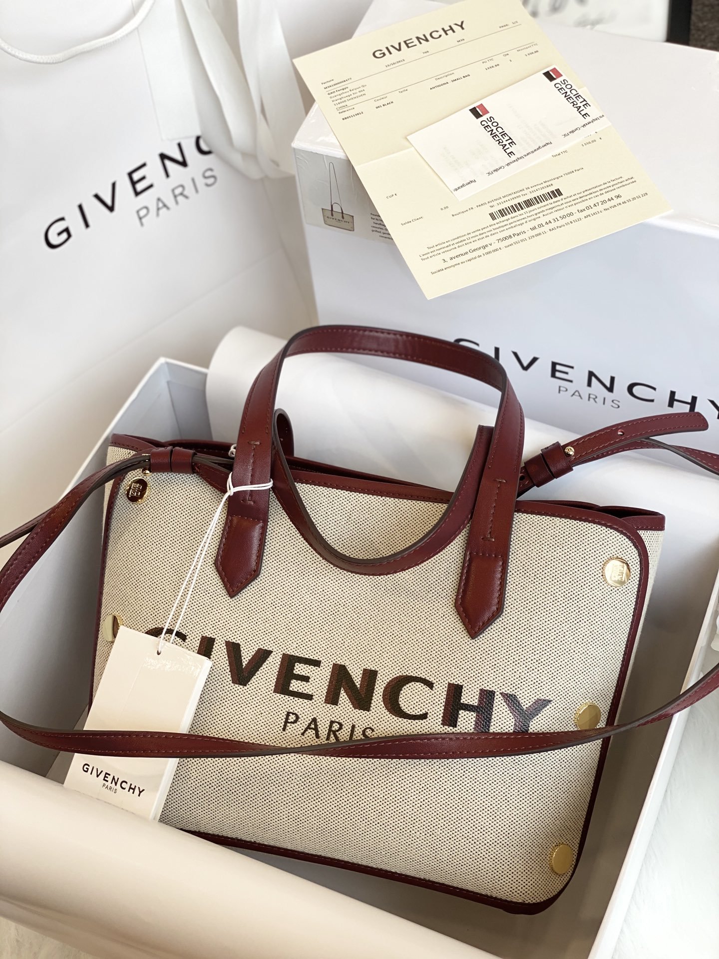G1uenchy bond tote-21*32*14cm