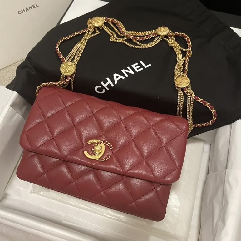 Ch@nel Flap Bag-21.5*14*10CM