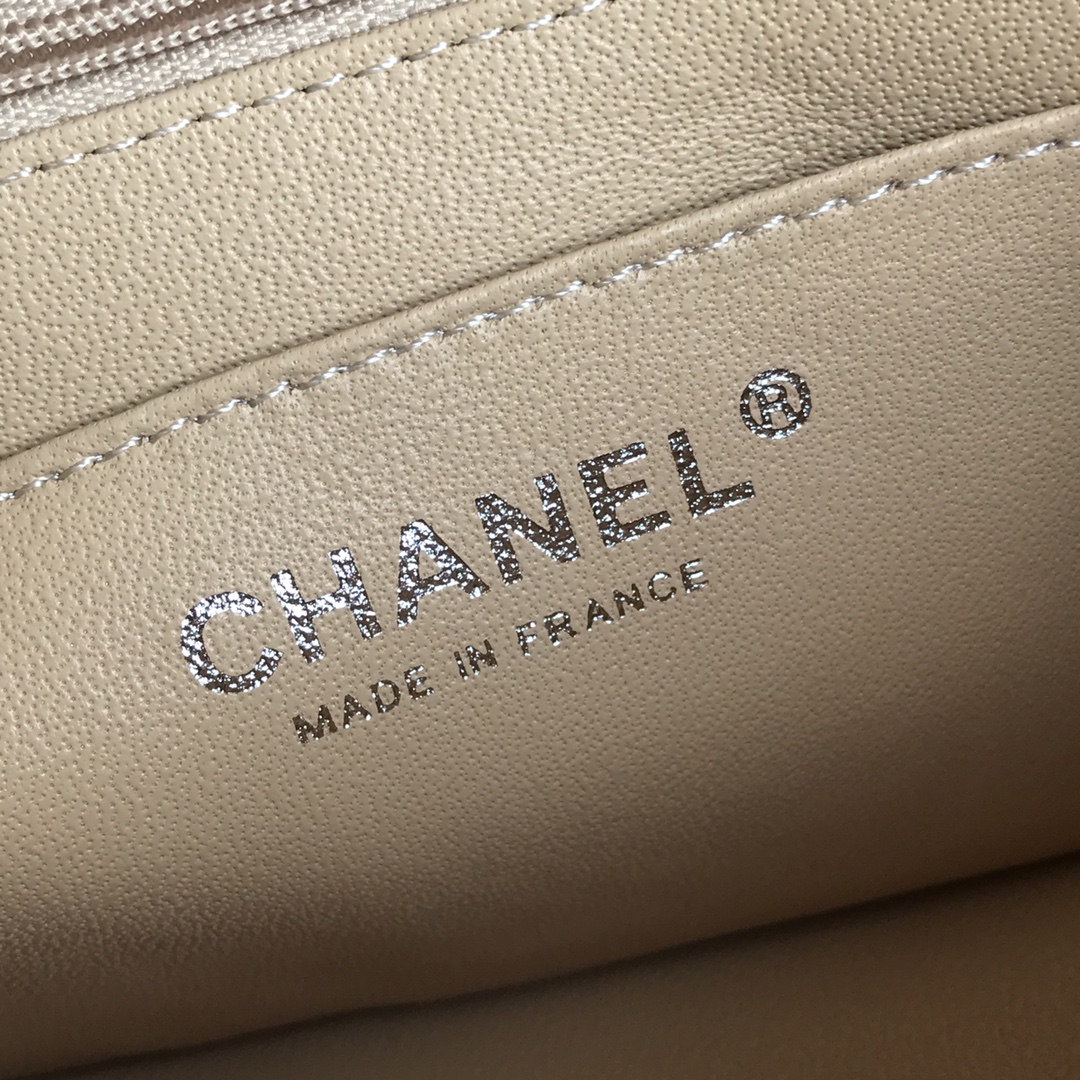 Ch@nel Flap Bag-Lambskin-Silver Hardware-20CM