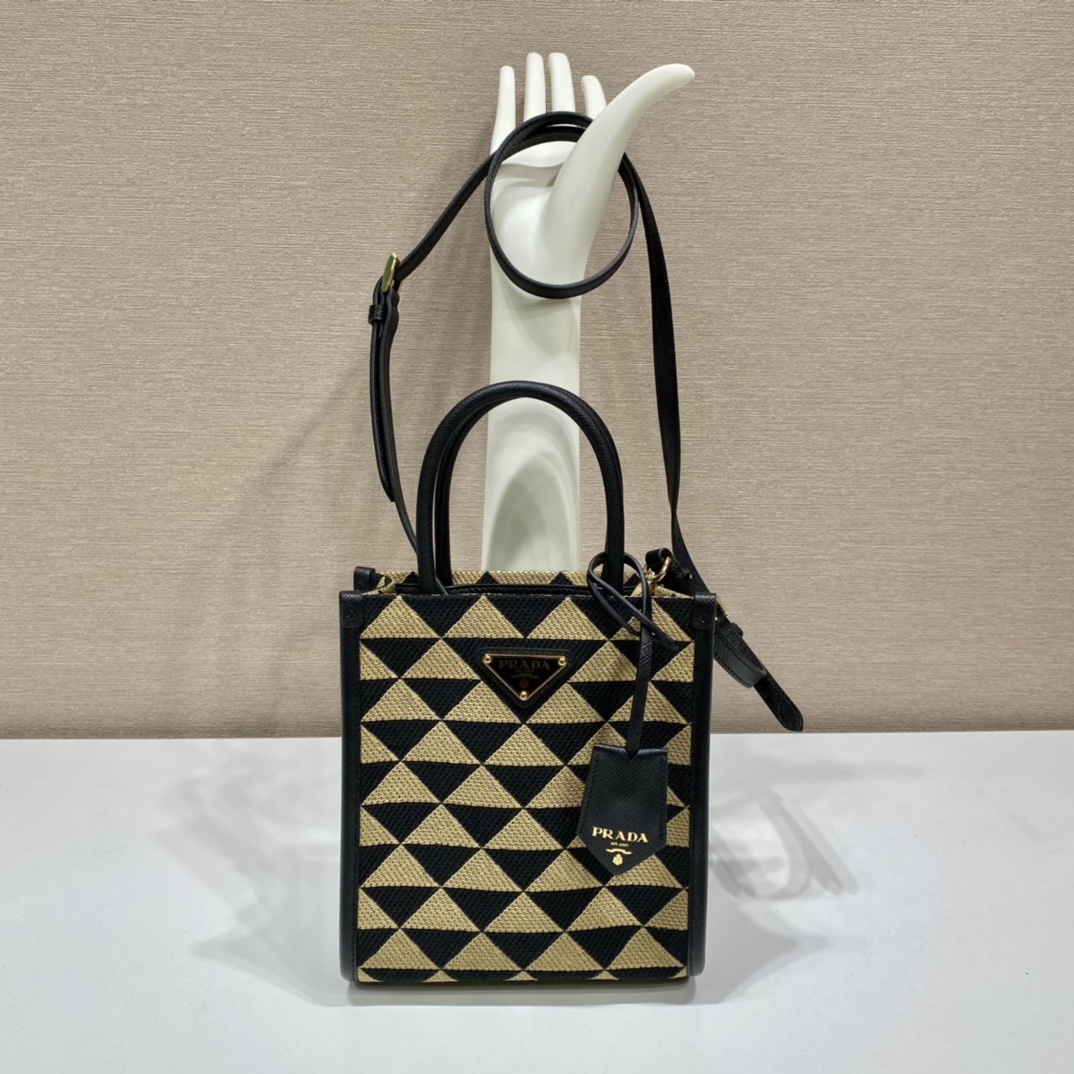 Pra*a small tote in saffiano leather 1ba355-17*19*6cm