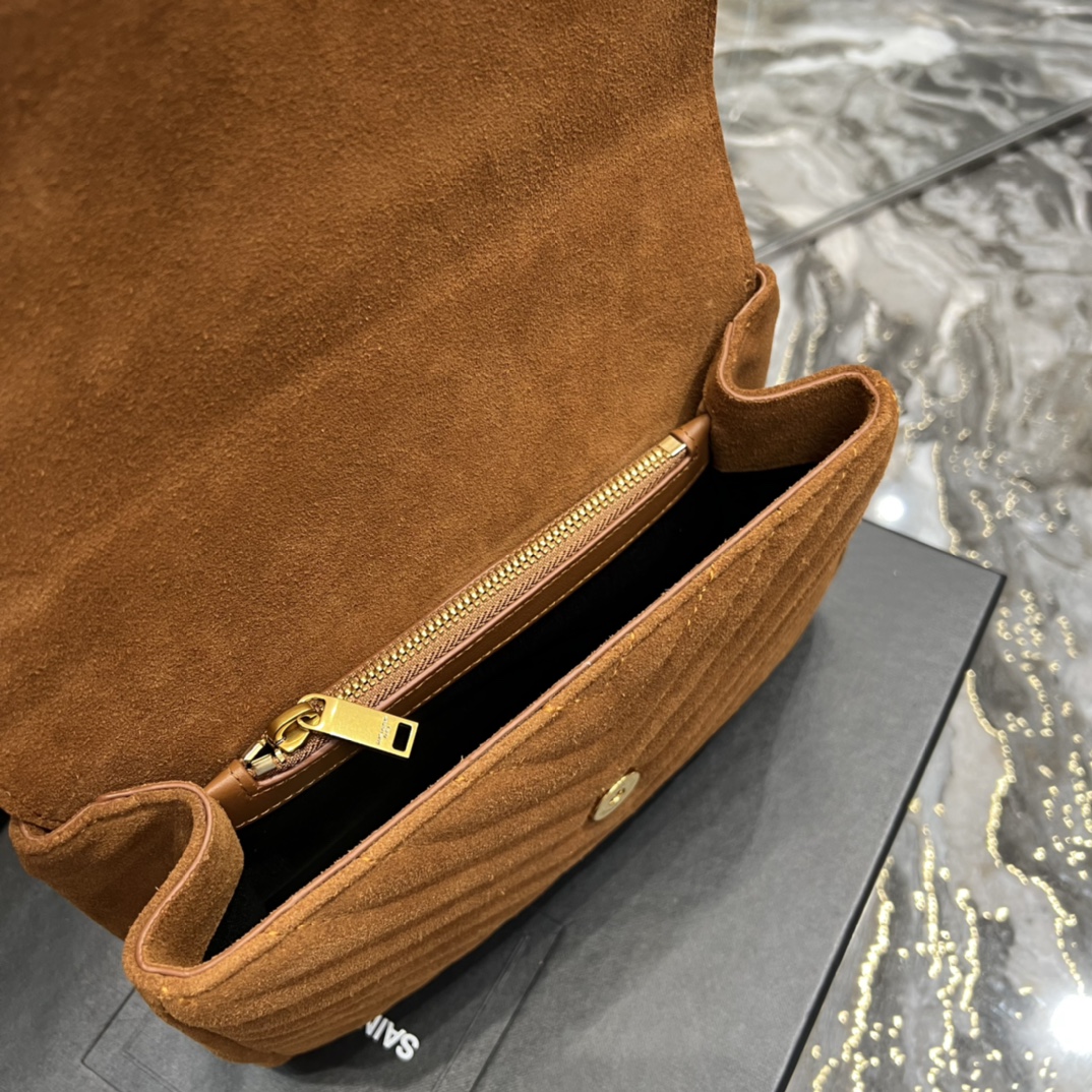 YS L Monogram College Bag-24*17*7CM