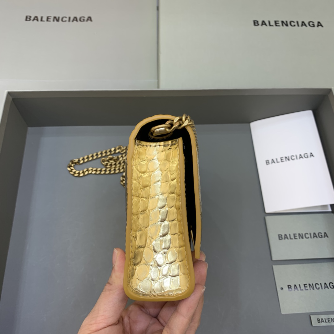 Ba*len*cia*ga hourglass wallet on chain-19*4*12cm