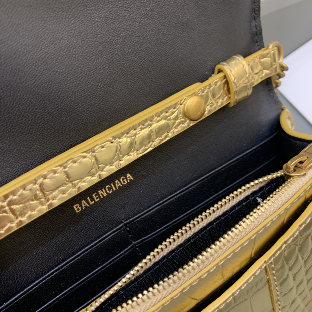 Ba*len*cia*ga hourglass wallet on chain-19*4*12cm