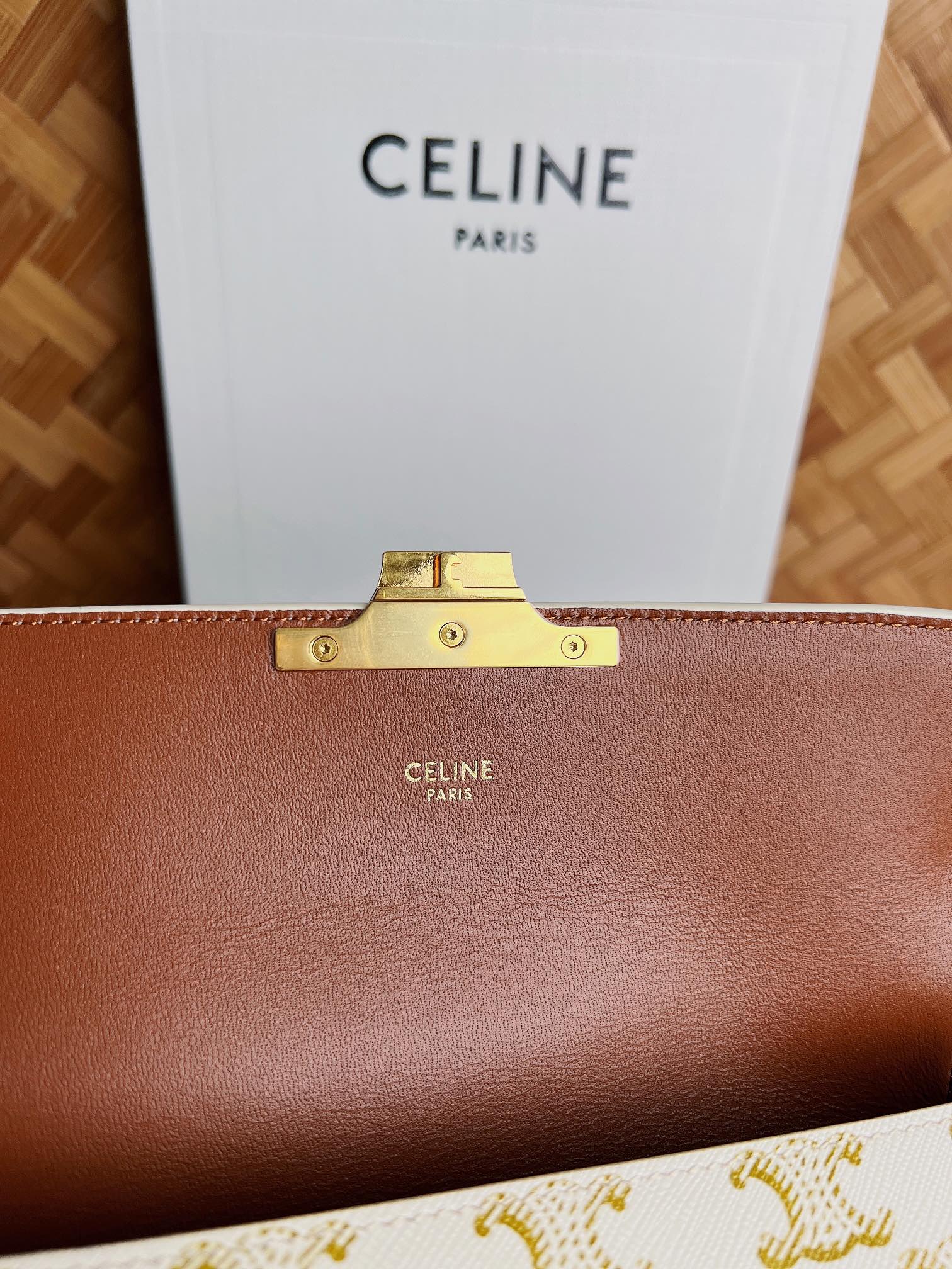 Ce**e cuir vinatge triomphe bag-21*13*5cm