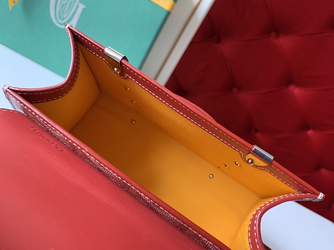 Go*ard coated canvas and leather saigon top handle bag-21cm