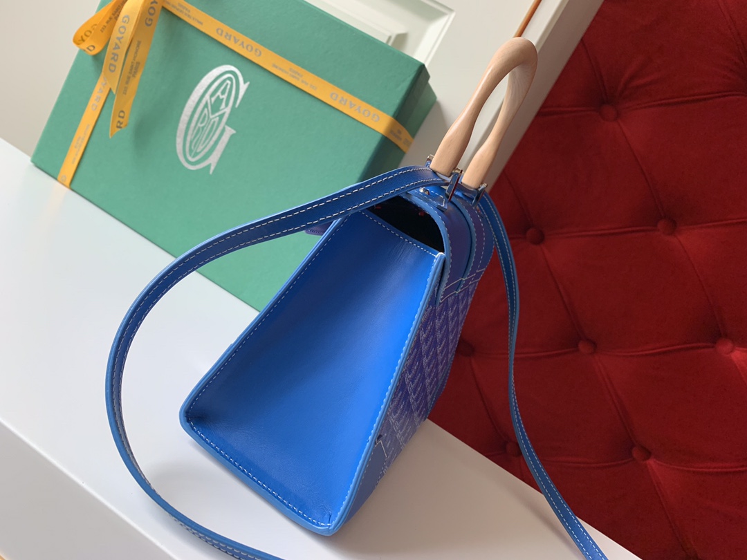Go*ard coated canvas and leather saigon top handle bag-21cm