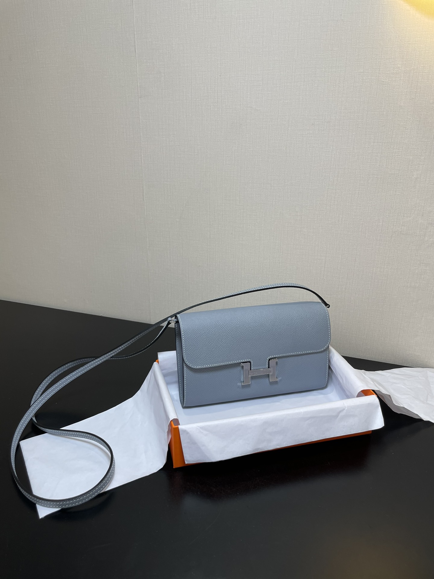 H**mes constance wallet on chain-epsom-20*13*2cm