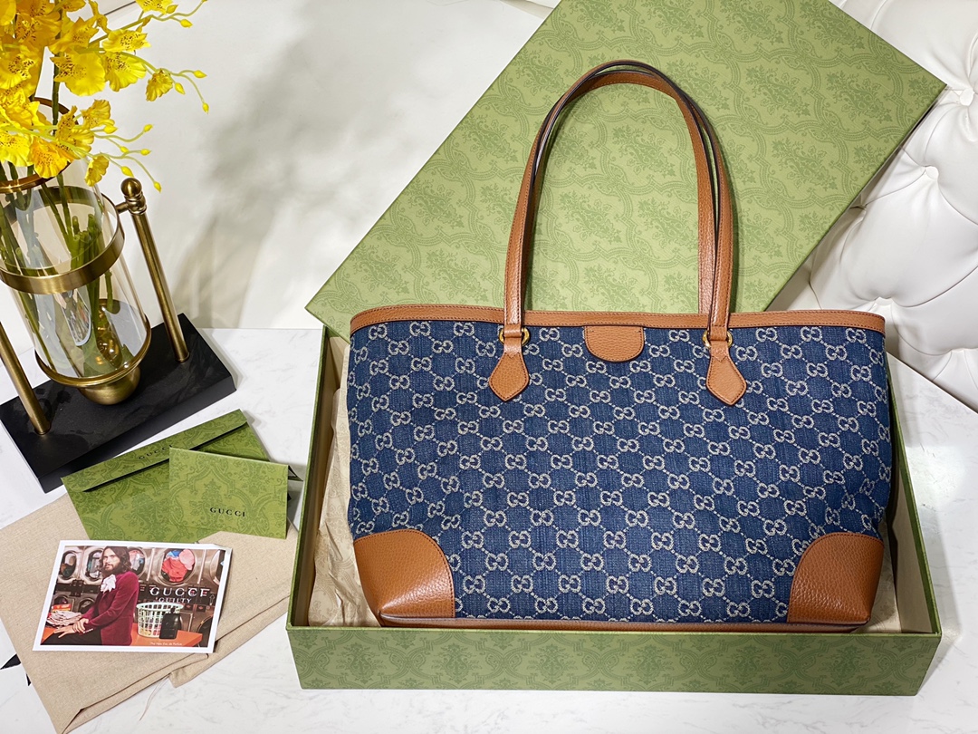 G*u*i demin tote handbags-38*28*14cm