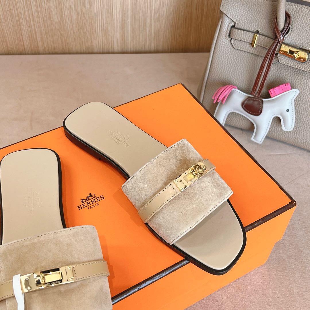 H**me5 giulia sandals goat suede