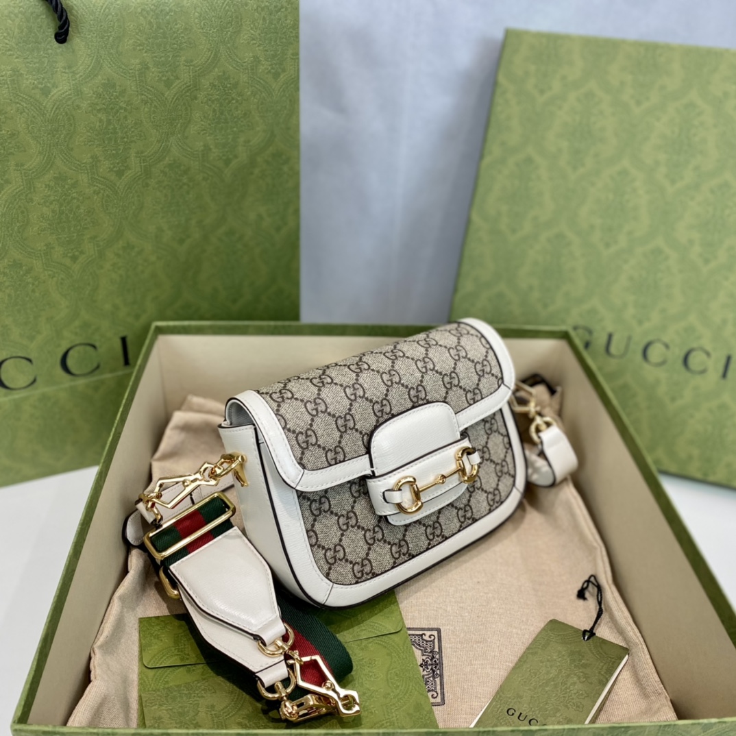 G*u*i 1955 horsebit shoulder bag-20.6*14.4*5.1cm
