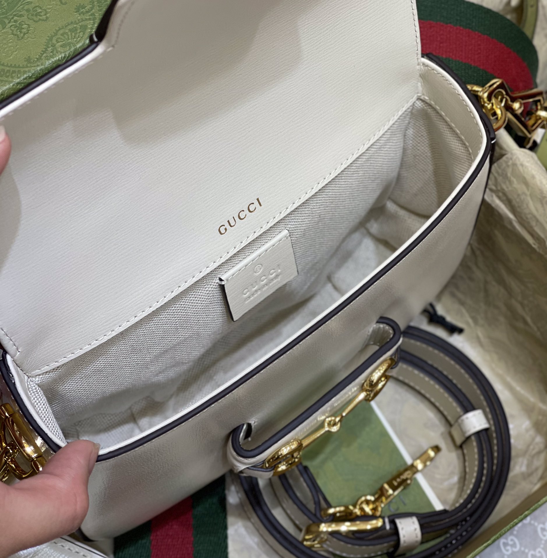 G*u*i 1955 horsebit shoulder bag-20.6*14.4*5.1cm