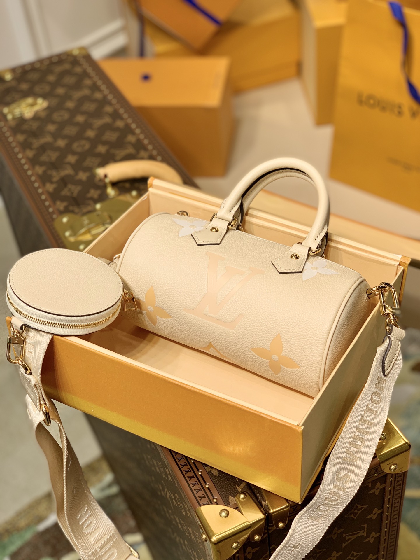 l0*is V*t0n m45707 papillon bb handbag-20*10*10cm