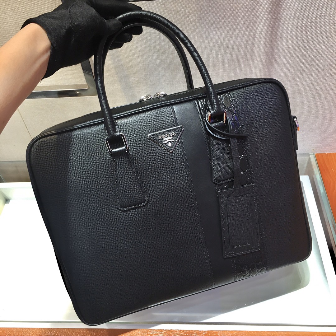 Pra*a saffiano top handlebag-2ve011d-36*28*6.5cm