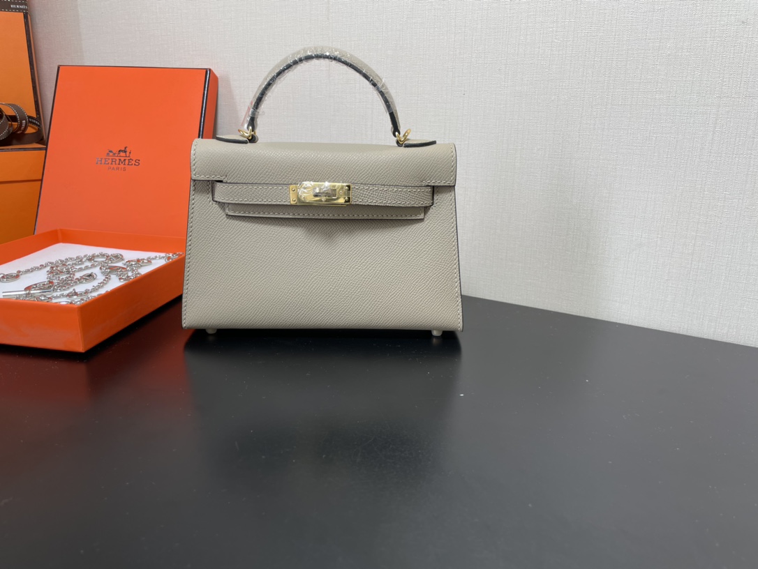 H**mes kelly-gold&silver hardware-19cm