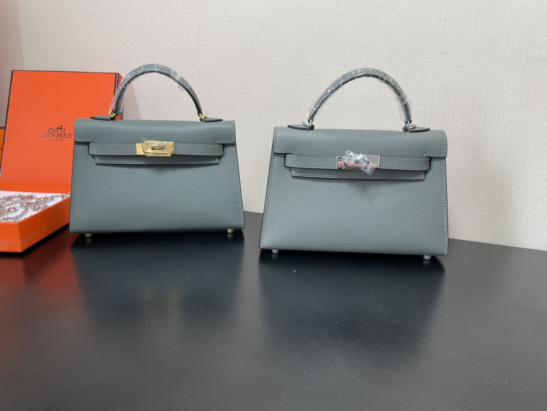 H**mes kelly-gold&silver hardware-19cm