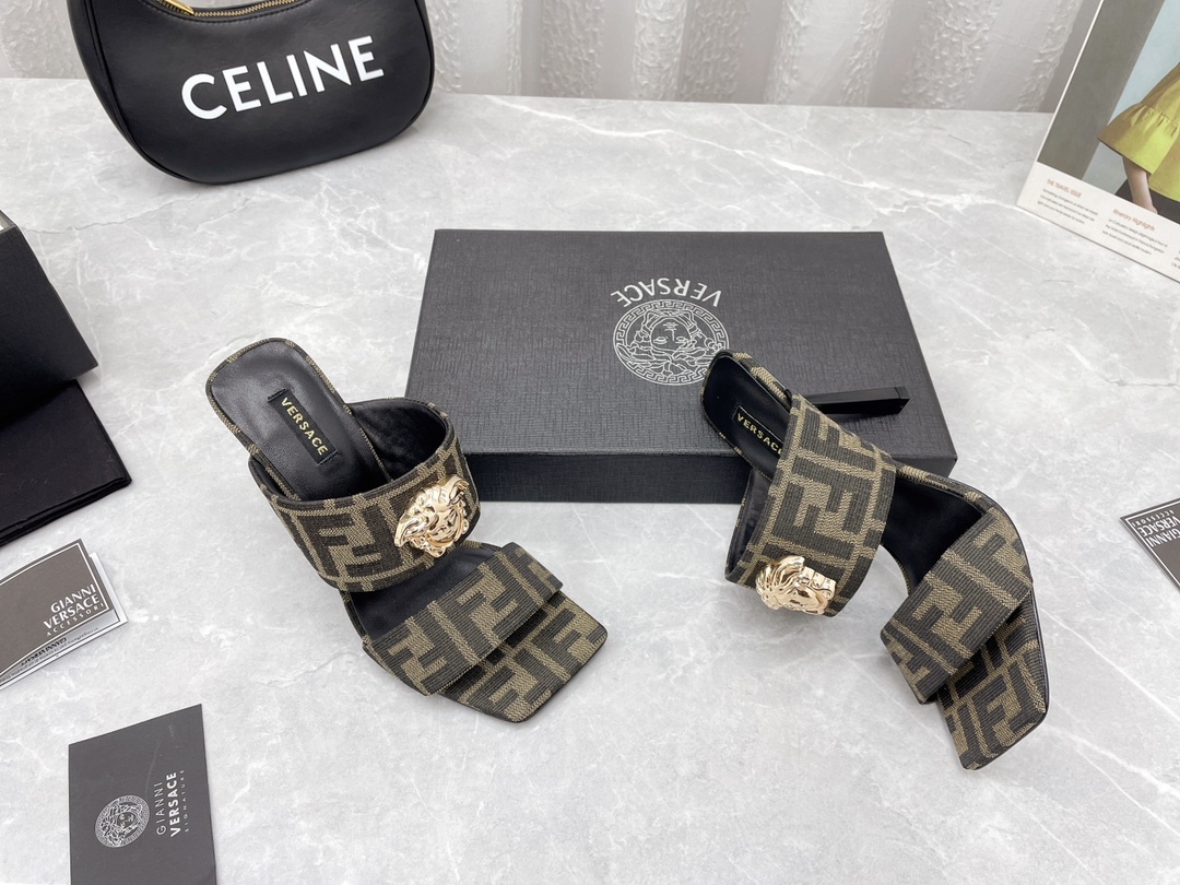 versace&F**di 2022ss sandals-10cm(eu35-41)
