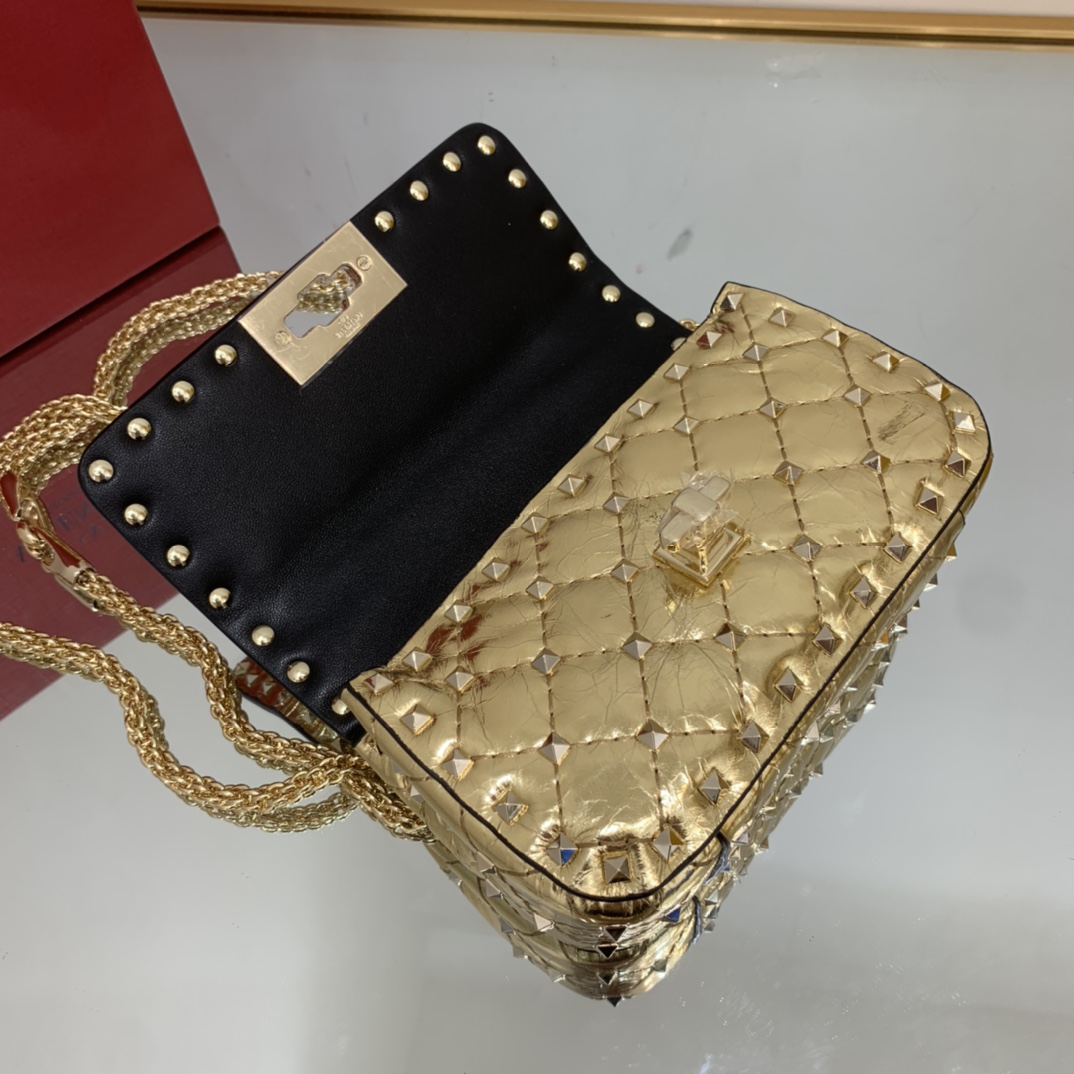 Va1e*ntin0 garavani rockstud spike bag-17x10x5.5cm