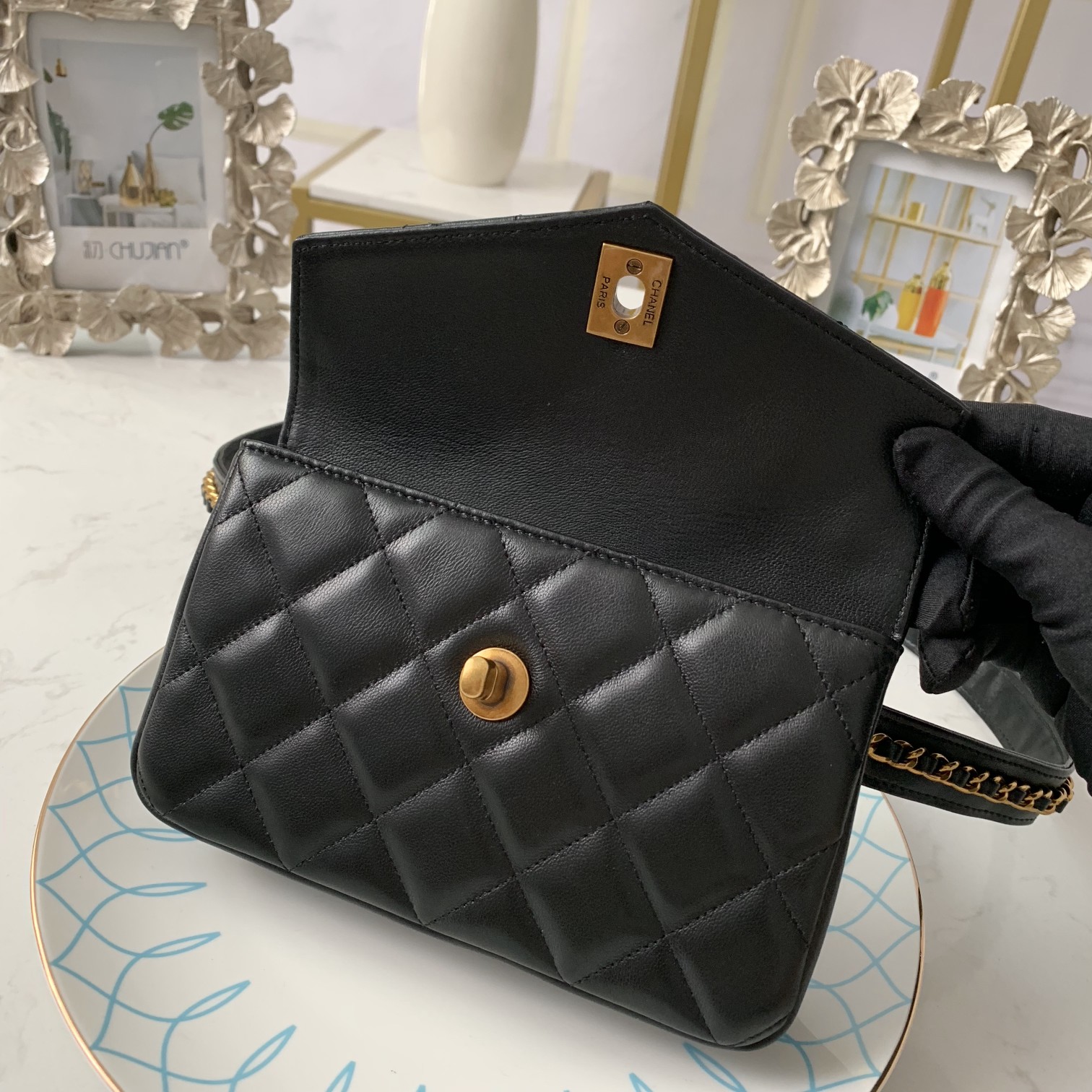 Ch@nel Waist Bag-18*3.5*12CM
