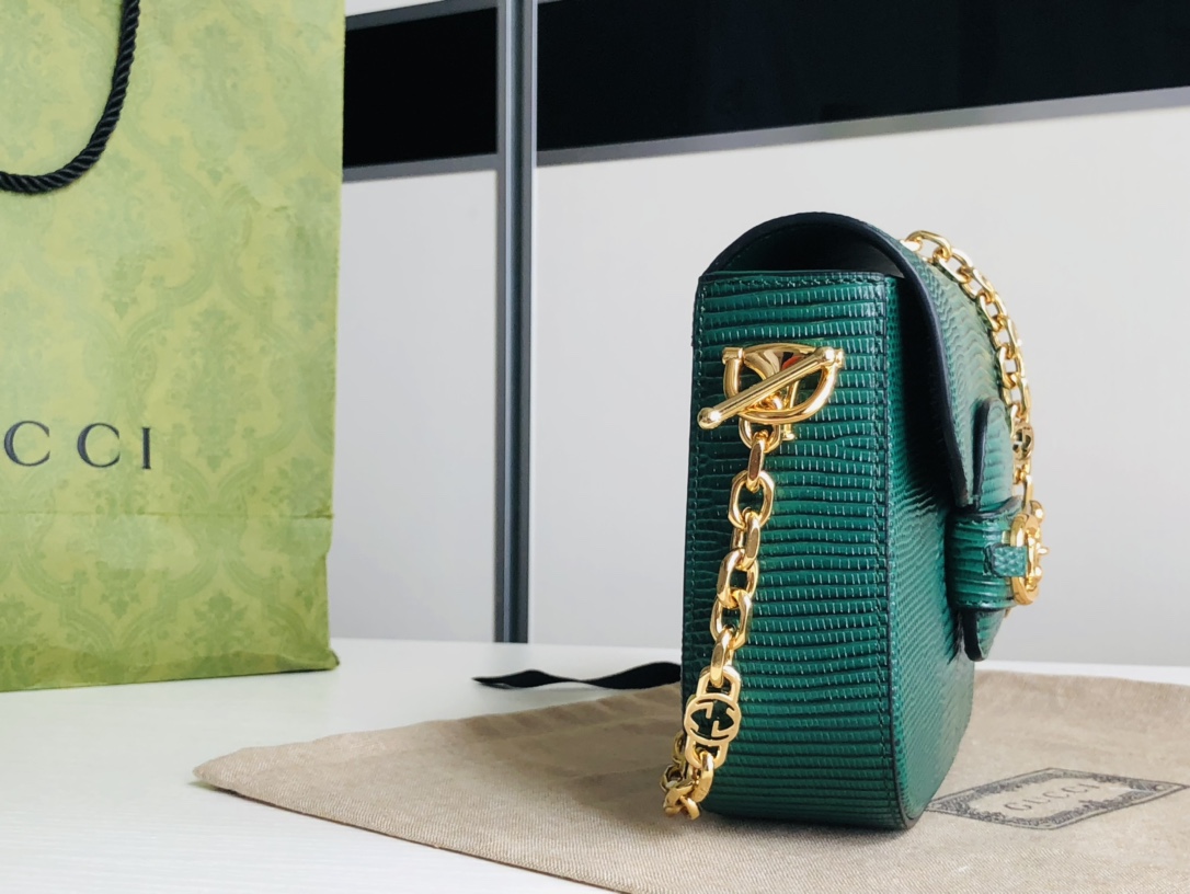 G*u*i 1955 horsebit shoulder bag-20.6*14.4*5.1cm