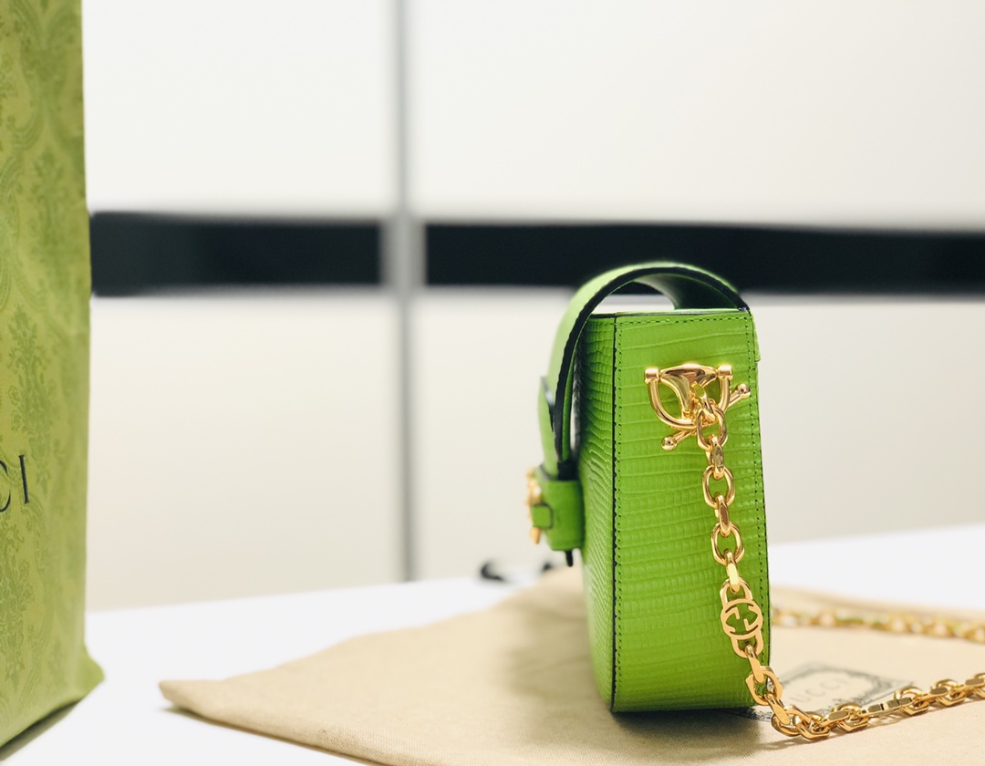 G*u*i 1955 horsebit shoulder bag-20.6*14.4*5.1cm
