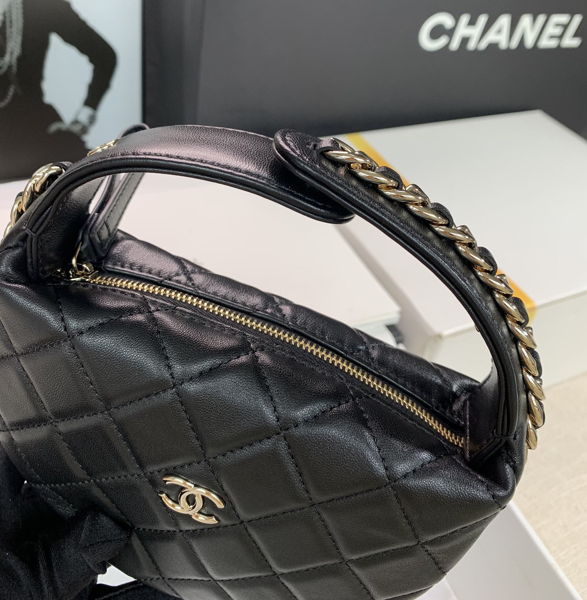 Ch@nel Pouch Bag-16*16*5.5CM