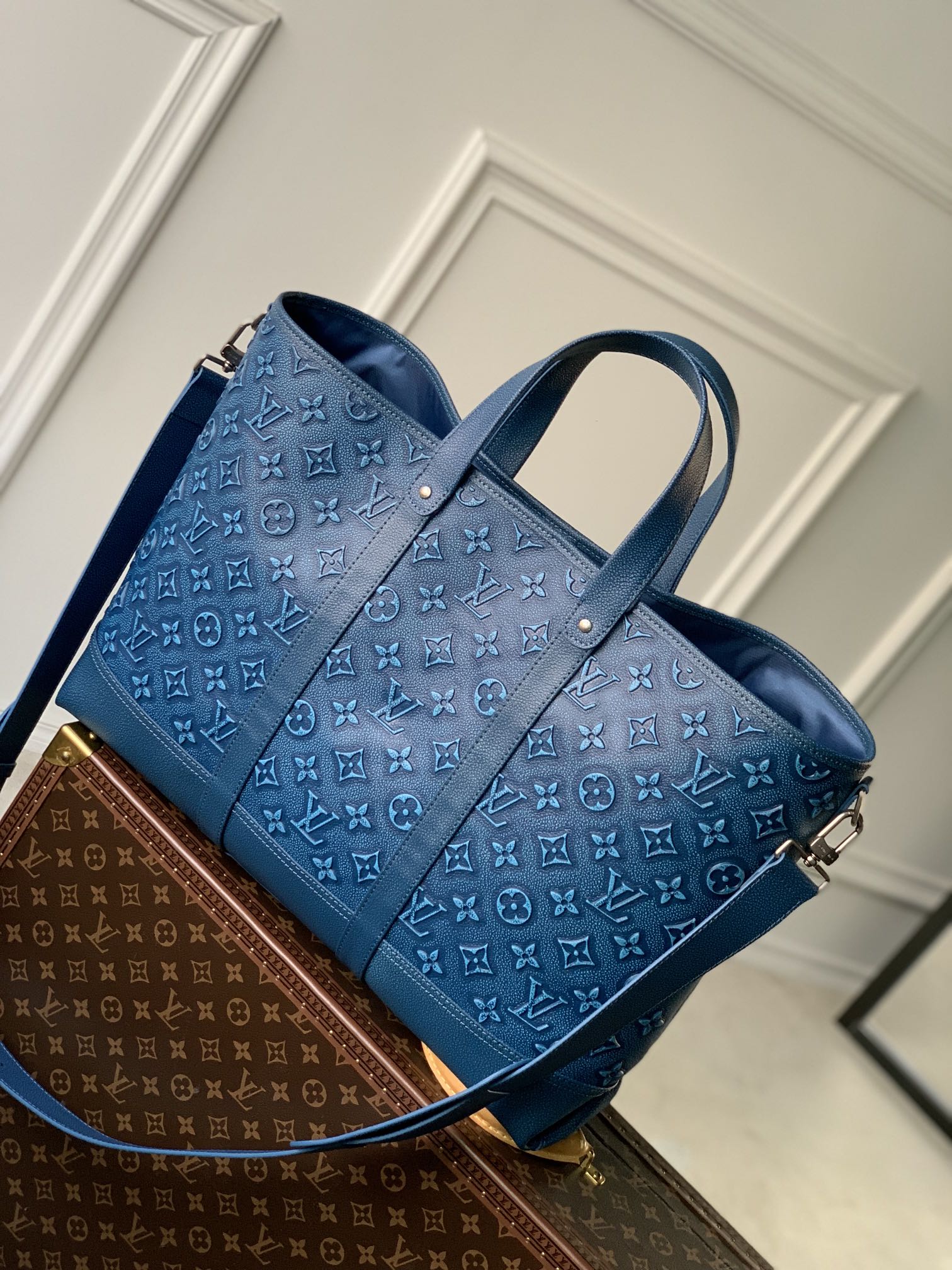 l0*is V*t0n roll top handbags m21371-60*37*15.5cm