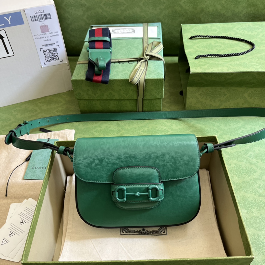 G*u*i 1955 horsebit shoulder bag-20.6*14.4*5.1cm