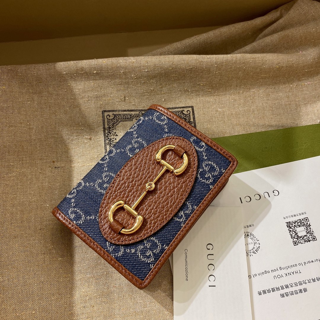 G*u*i 1955 horsebit wallet-11x 8.5 x 3cm