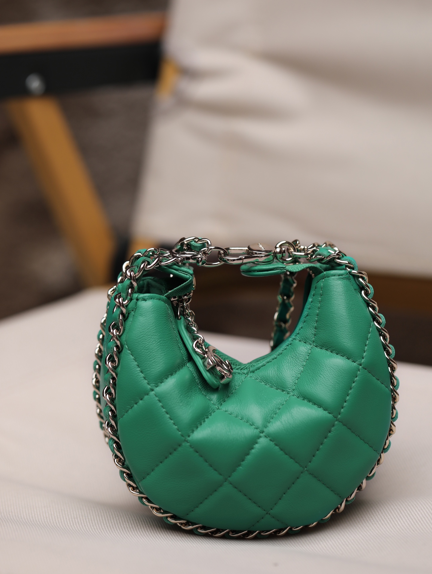 Ch@nel 23SS Moon Bag-16*10/22*14CM