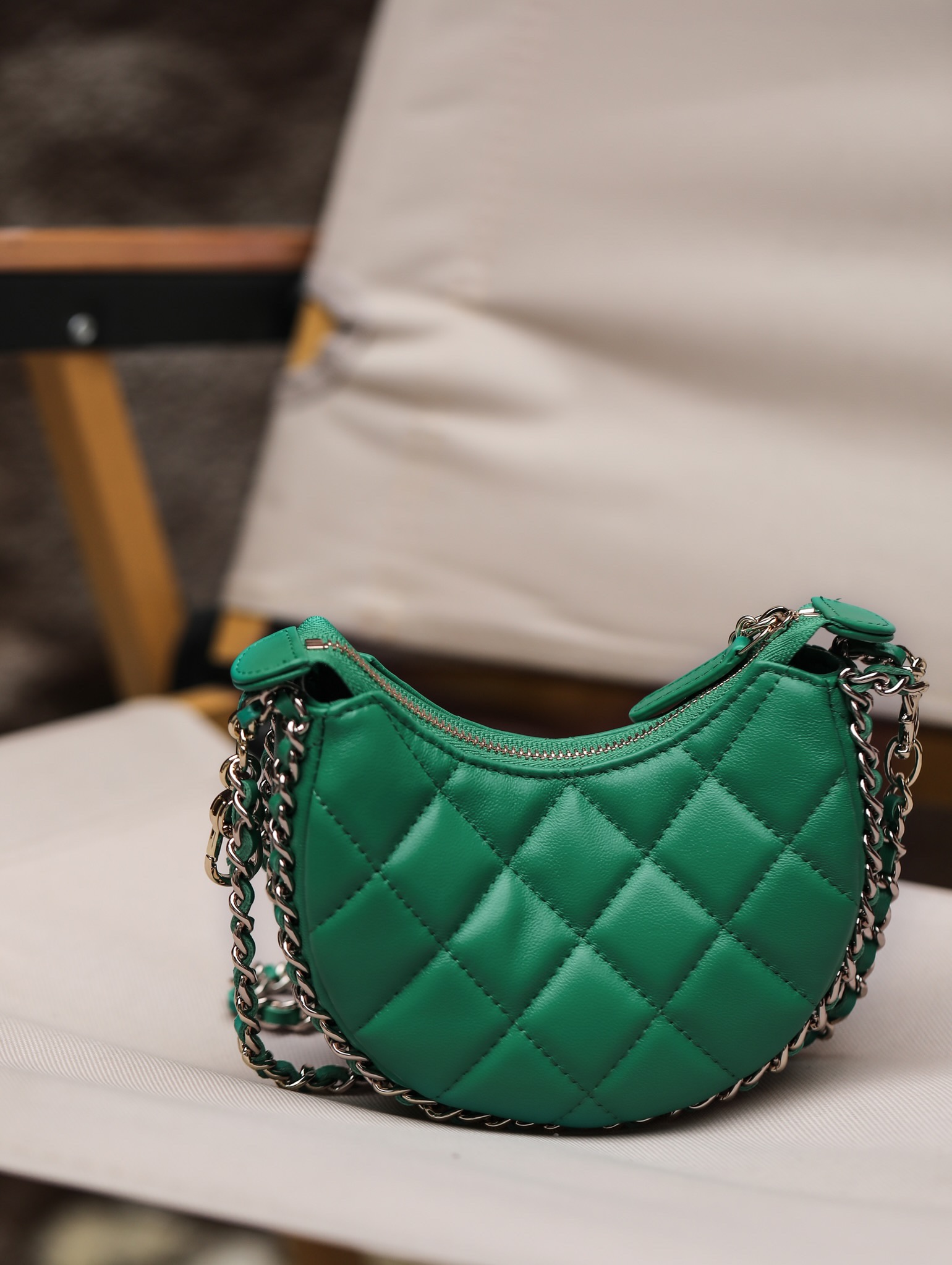 Ch@nel 23SS Moon Bag-16*10/22*14CM