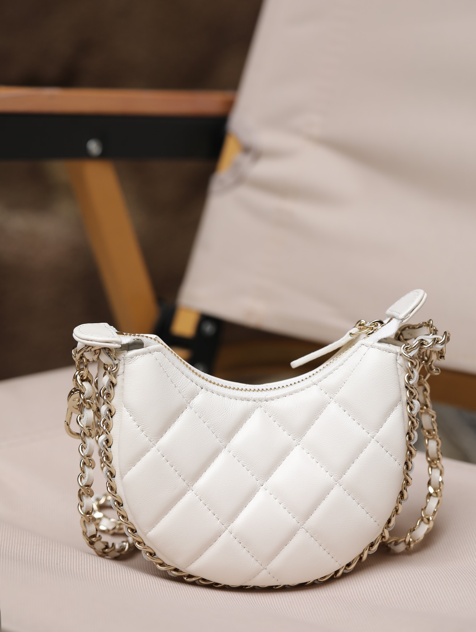 Ch@nel 23SS Moon Bag-16*10/22*14CM