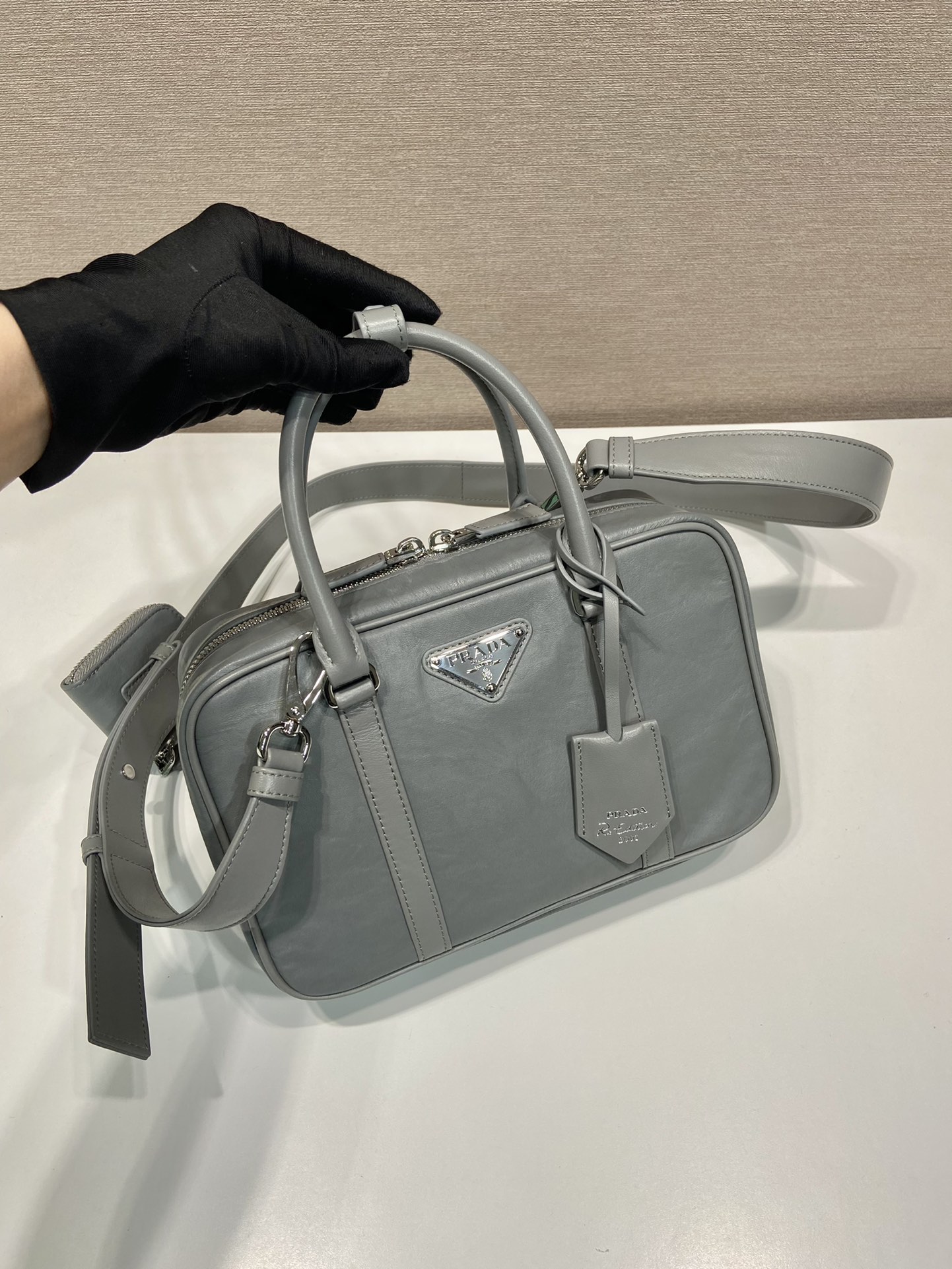 Pra*a 1bb092 boston tote-24*15.5*7cm