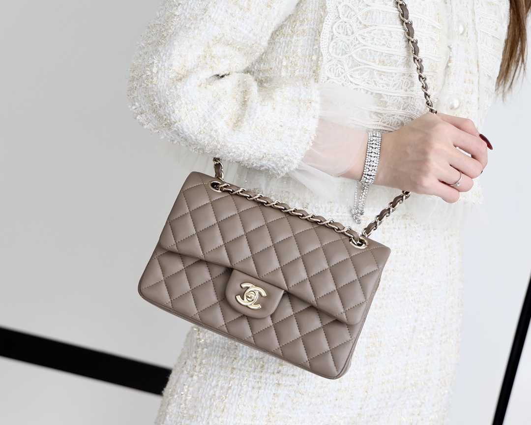 Ch@nel Flap Bag-Lambskin-23CM