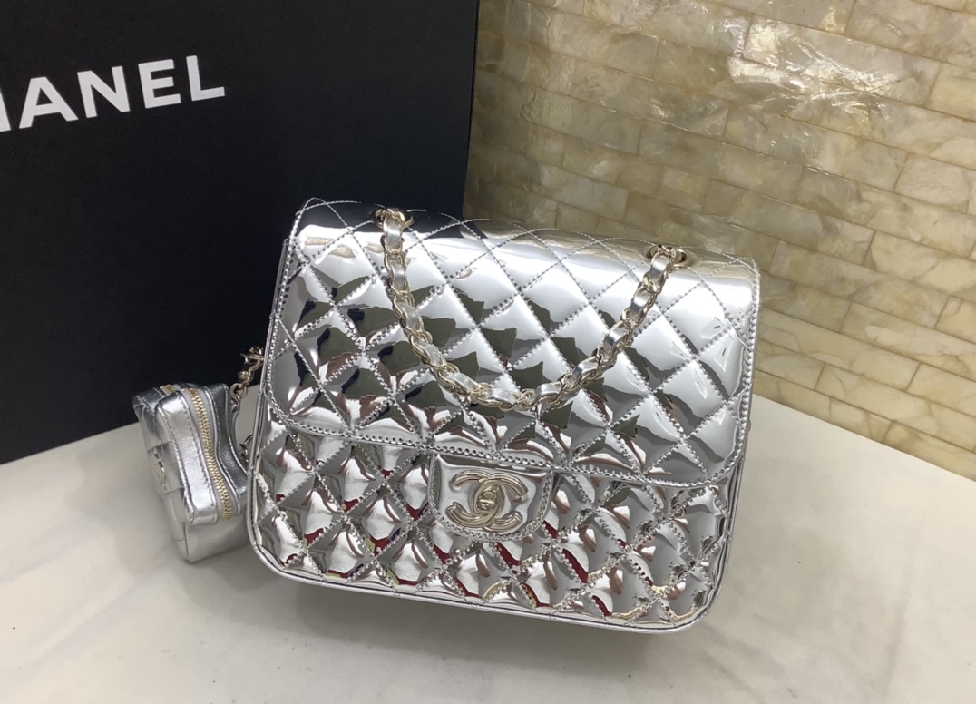Ch@nel 2024SS Backpack & Star Coin Purse-18.5*23.5*8.5CM